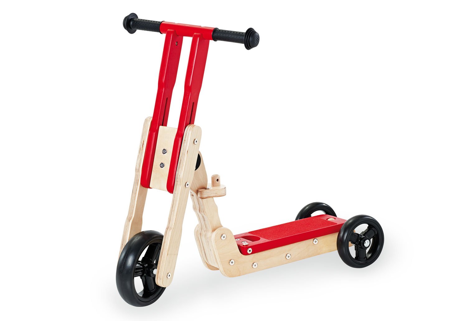 Pinolino Theo Wooden Pedal Roller With Height-Adjustable Handlebar Can Be U