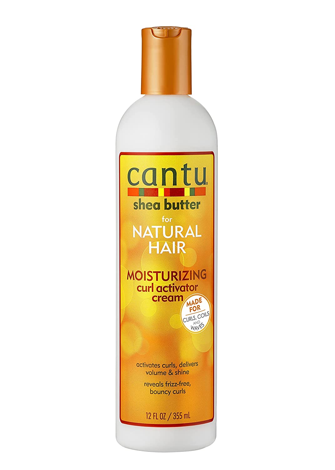Cantu Shea Butter Moisturiser Curl Activator Cream, 355 ml, (Packaging May Vary) & Moisturising Shampoo with Shea Butter - 1 Pack (1 x 400 ml)
