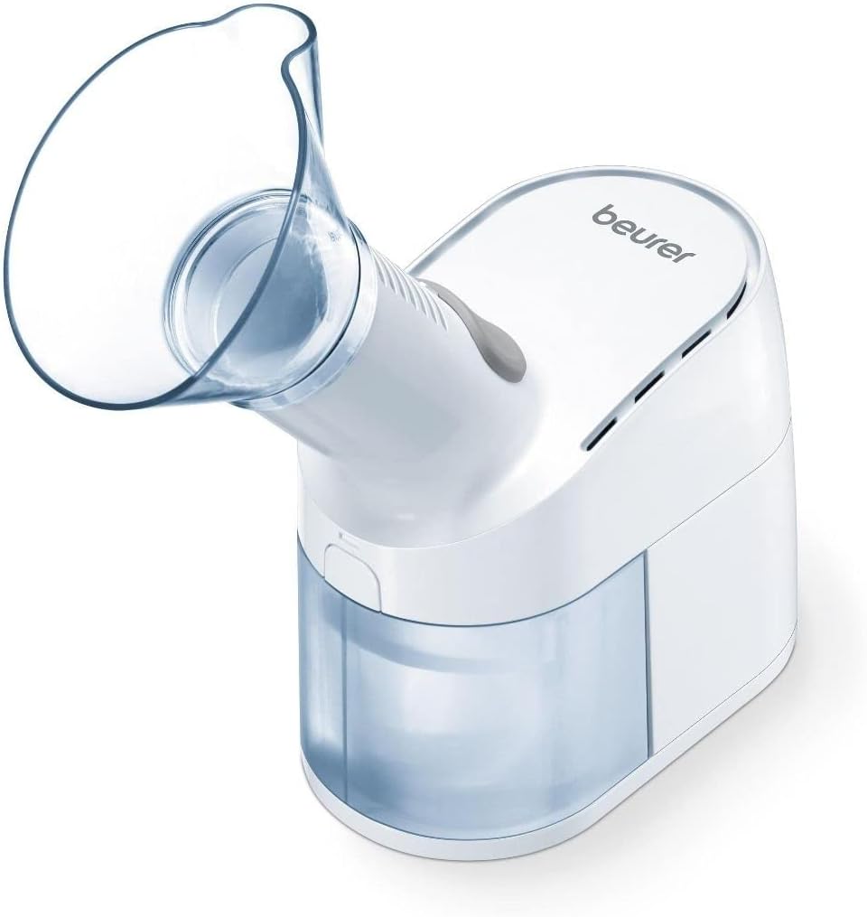 Beurer SI 40 Steam Nebulizer for Mouth, Nose and Throat for Colds, Misting Liquids and Essential Oils, Extra Quiet