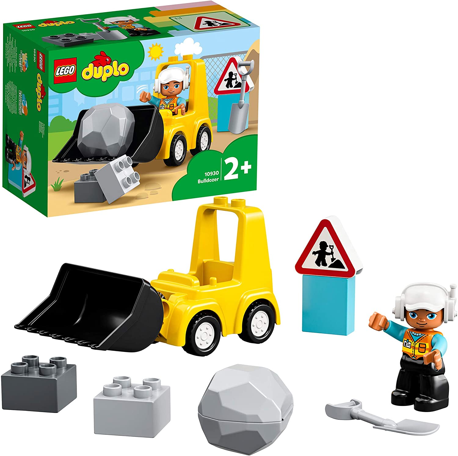 Lego 10930 Duplo Bulldozer Construction Vehicle Toy Set For Small Children 
