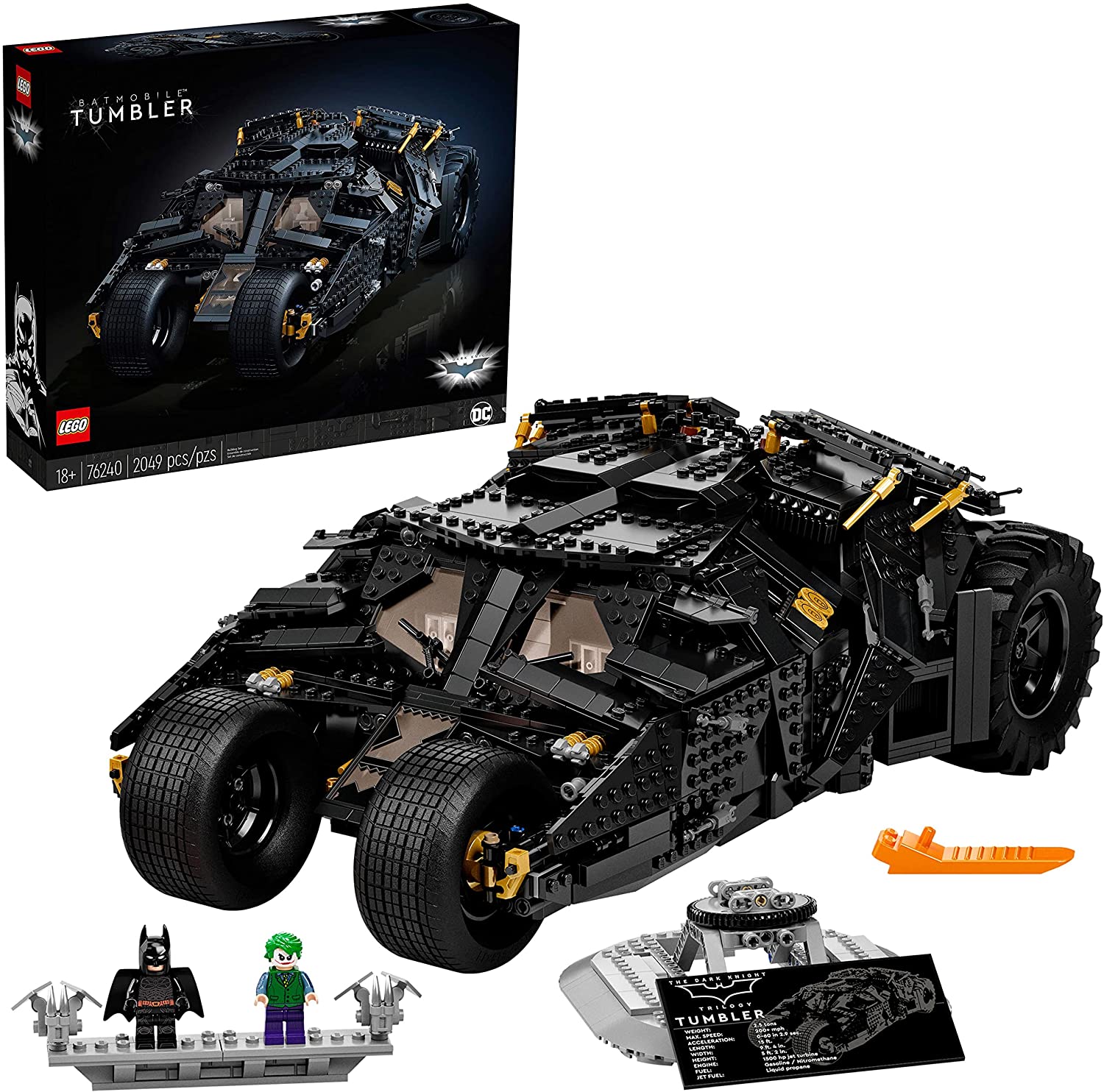 LEGO 76240 DC Batman Batmobile Tumbler Model Car, Car Set for Adults, Colle