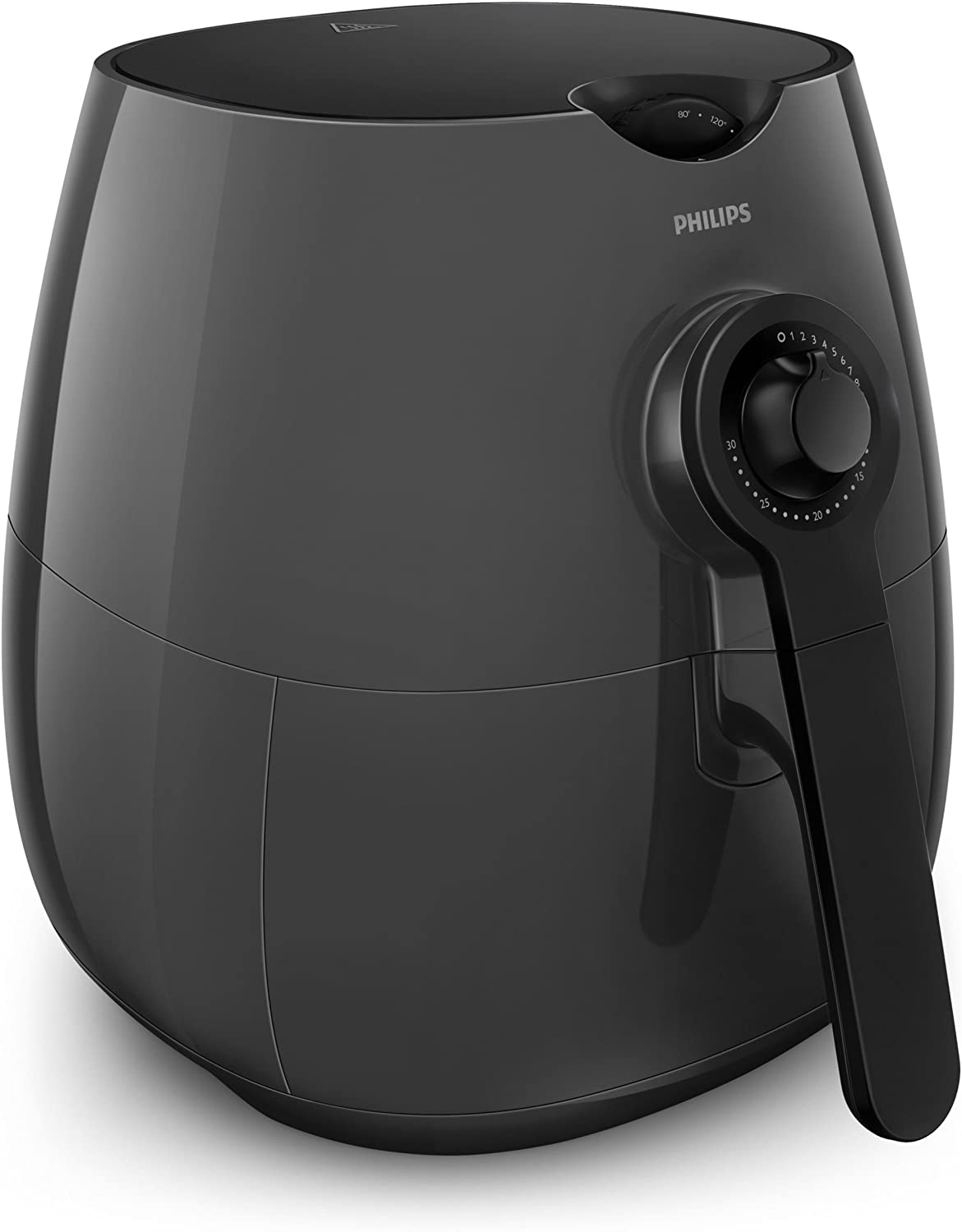 Philips Domestic Appliances Philips Airfryer Daily Collection Compact - 800 g Fries - 2 to 3 People - 80% Less Fat - Multifunctional - Dishwasher Safe Parts - With Recipe Book - HD9216/40