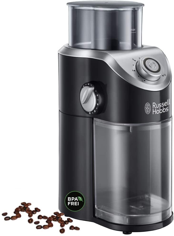 Russell Hobbs Classics coffee grinder, high-quality disc grinder, electric, variable grinding settings for coffee beans, nuts, spices, cereals, 23120-56