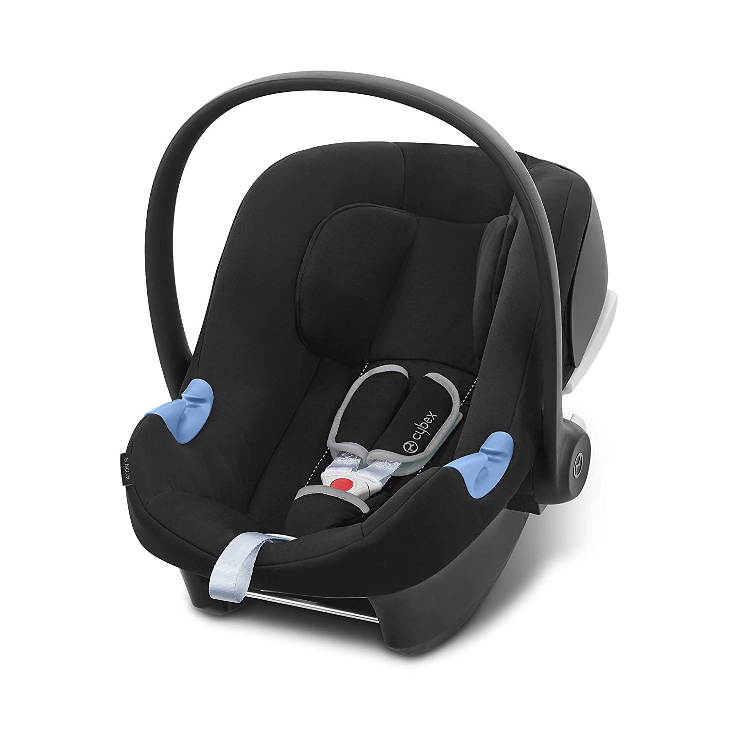 CYBEX Silver Aton B i-Size Baby Car Seat with Newborn Insert from Birth to Approx. 24 Months, 45 to 87 cm, Max. 13 kg, For Cars with and without ISOFIX, Volcano Black