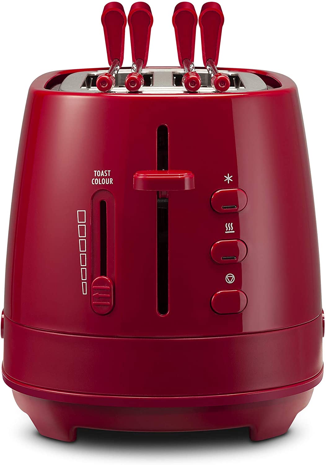 DeLonghi De Longhi CTLAP2203 Toaster with Tongs 550 Watt Red