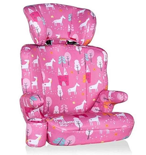 Cosatto Ninja Child Car Seat Group 2/3, 15-36 kg, 4-12 years, High Back Booster, 6 Headrest Positions, Belt Fitted (Candy Unicorn Land)