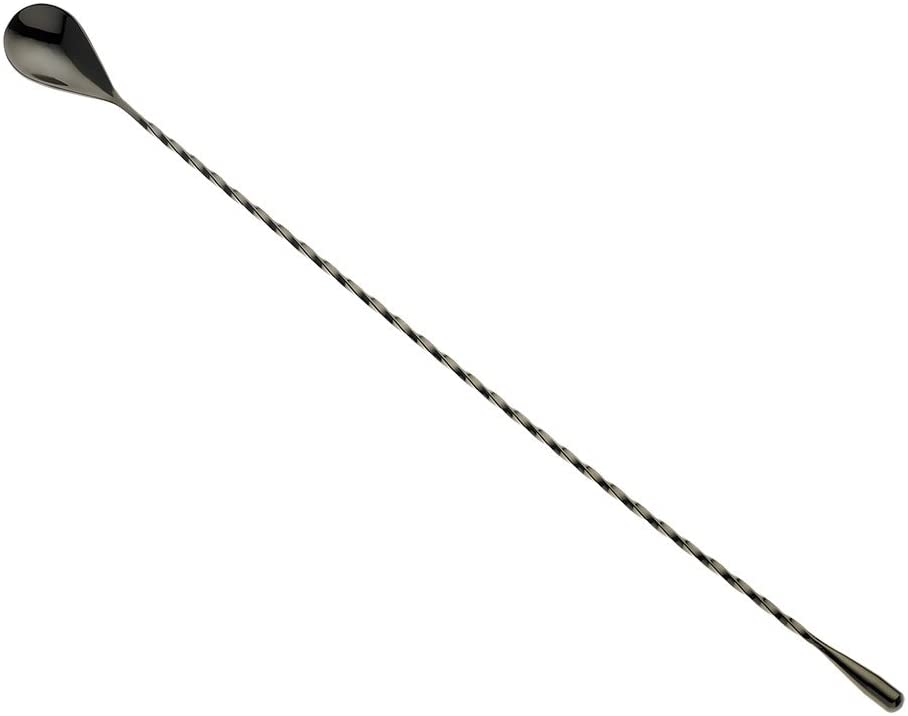 Barfly M37010 Standard 13 3/16-Inch Bar Spoon (33.5 cm Stainless Steel (Will Not Tarnish/Fade), Black