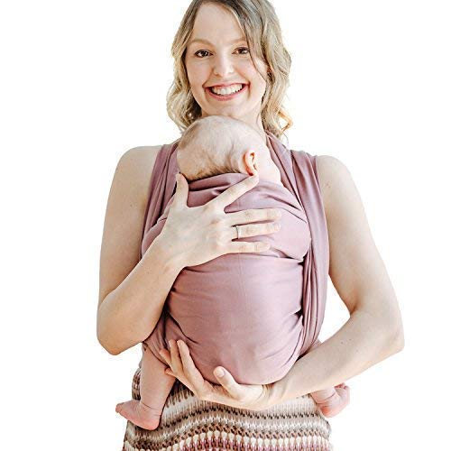 Shabany® Baby Sling - 100% Organic Cotton - Baby Belly Carrier for Newborns Toddlers up to 15 kg - Woven - Includes Baby Wrap Carrier Instructions - Purple (Plays)