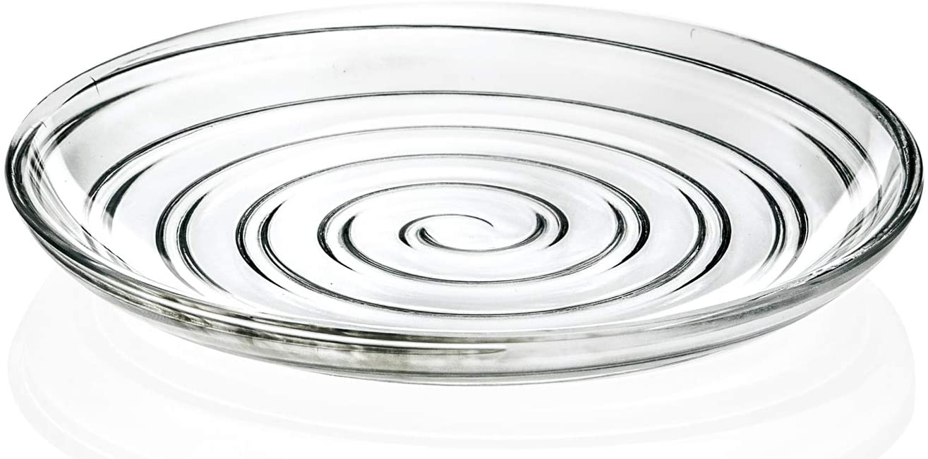 RCR D\'O 260507 Set of 4 Transparent Glass Plates 18 cm