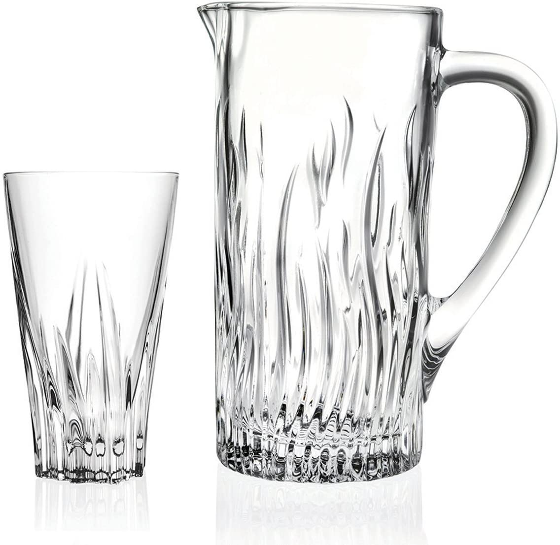 Unknown RCR 73261020006 Crystal Glassware FLUENTE Pitcher and Glass Set (7 Pieces)