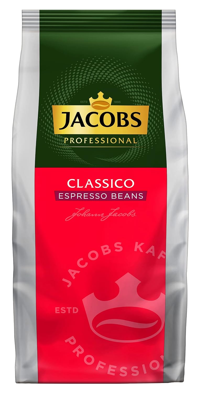 Jacobs Professional Classico Espresso Coffee Beans 1 kg, Arabica and Robusta Beans, Intensity 4/5