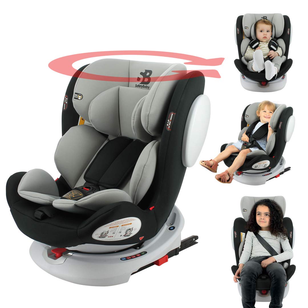 Nania Isofix SEATY 360° Car Seat Group 0+/1/2/3 (0-36 kg), Evolutionary and with Great Comfort - Safety Baby