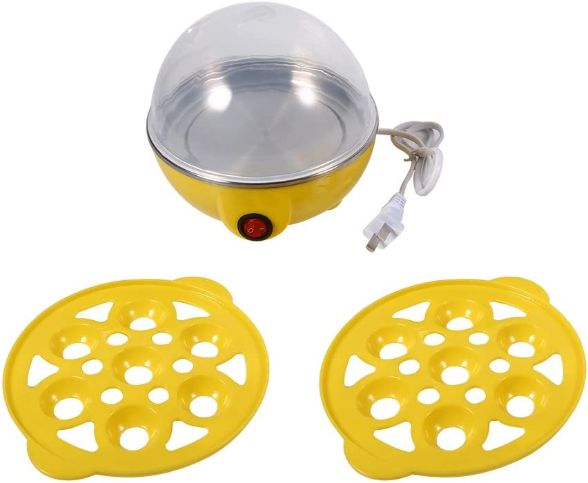 Crisis Electric Egg Boiler Double Layer with Automatic Egg Maker (Yellow)