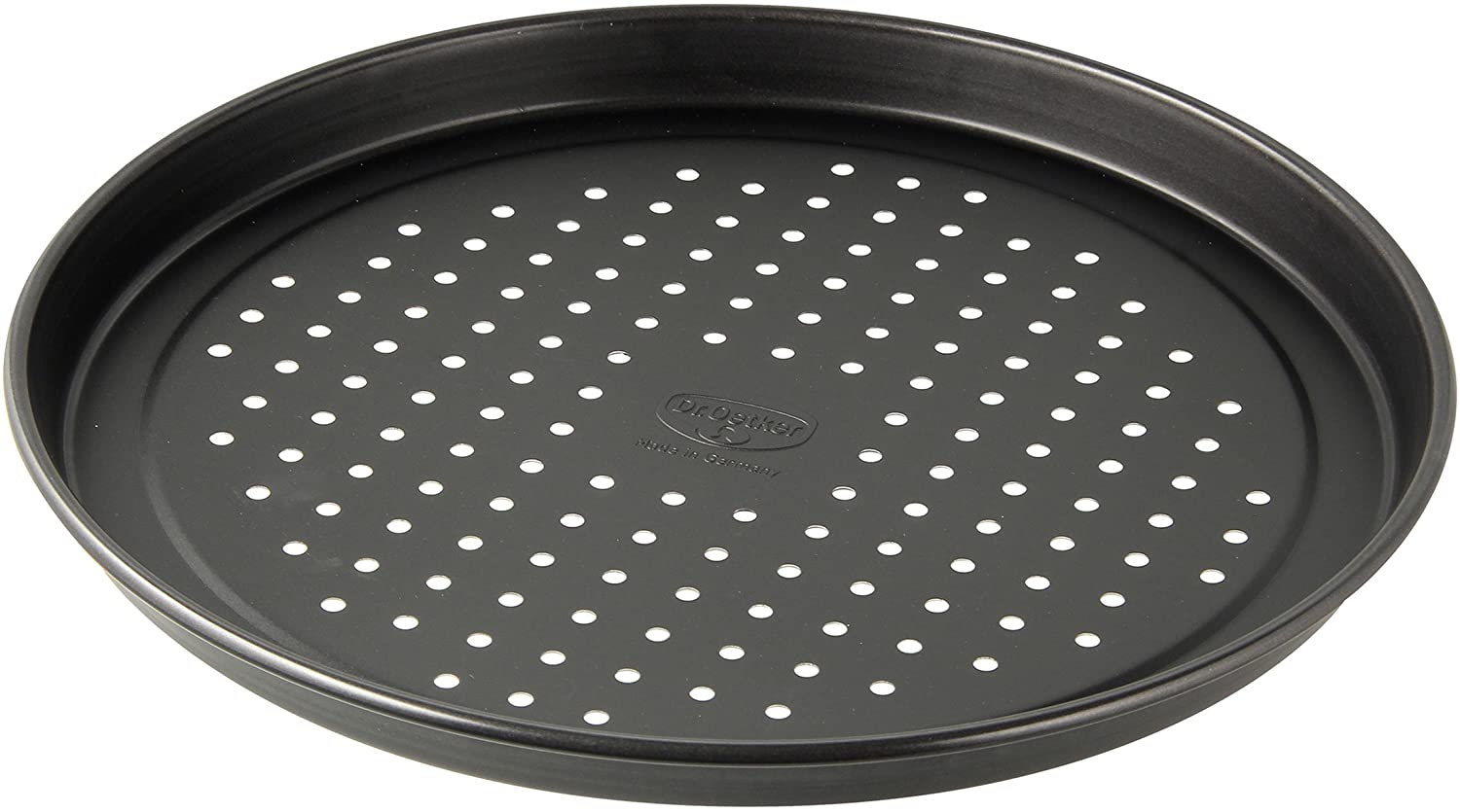 Dr. Oetker Baking Pizza Tray, Diameter 28 cm, Steel Baking Tray for Freezed & Homemade Pizza, Round & Non-Stick Coating, Quantity: 1 Piece