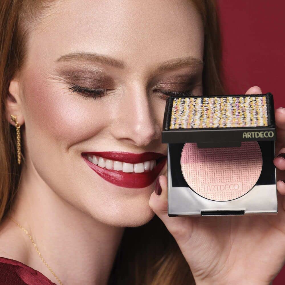 ARTDECO Blush Couture Two-Tone Blusher, in Mirror Tin, with Floral Design, Limited Edition, 1 x 10g
