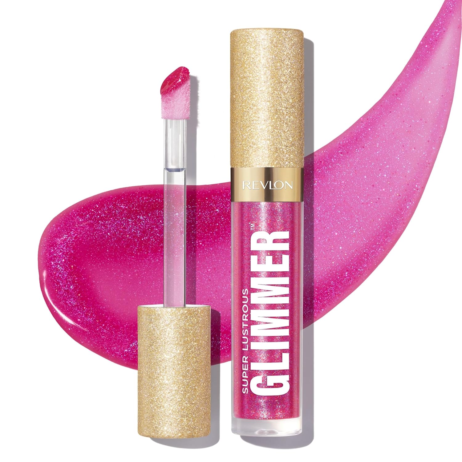 Revlon Super Lustrous Glimmer Gloss Moisturizing and Plumping Ultra Gloss Finish Plant-Based Formula 009 Razz Beamy 3.8ml