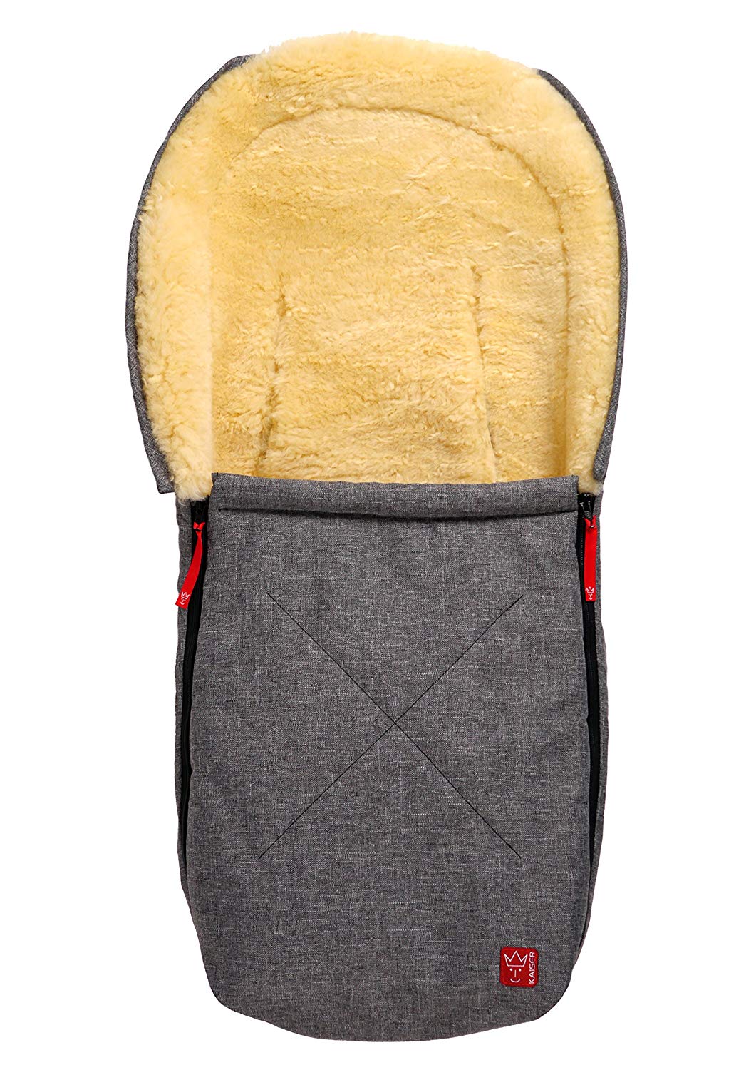 Kaiser Sheepskin Cuddle Bag Emma  Anthracite Mixture