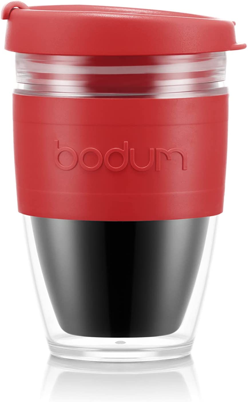 BODUM JOYCUP 11889-04S Coffee to Go Double-Walled with Screw Lid 0.25 L Plastic
