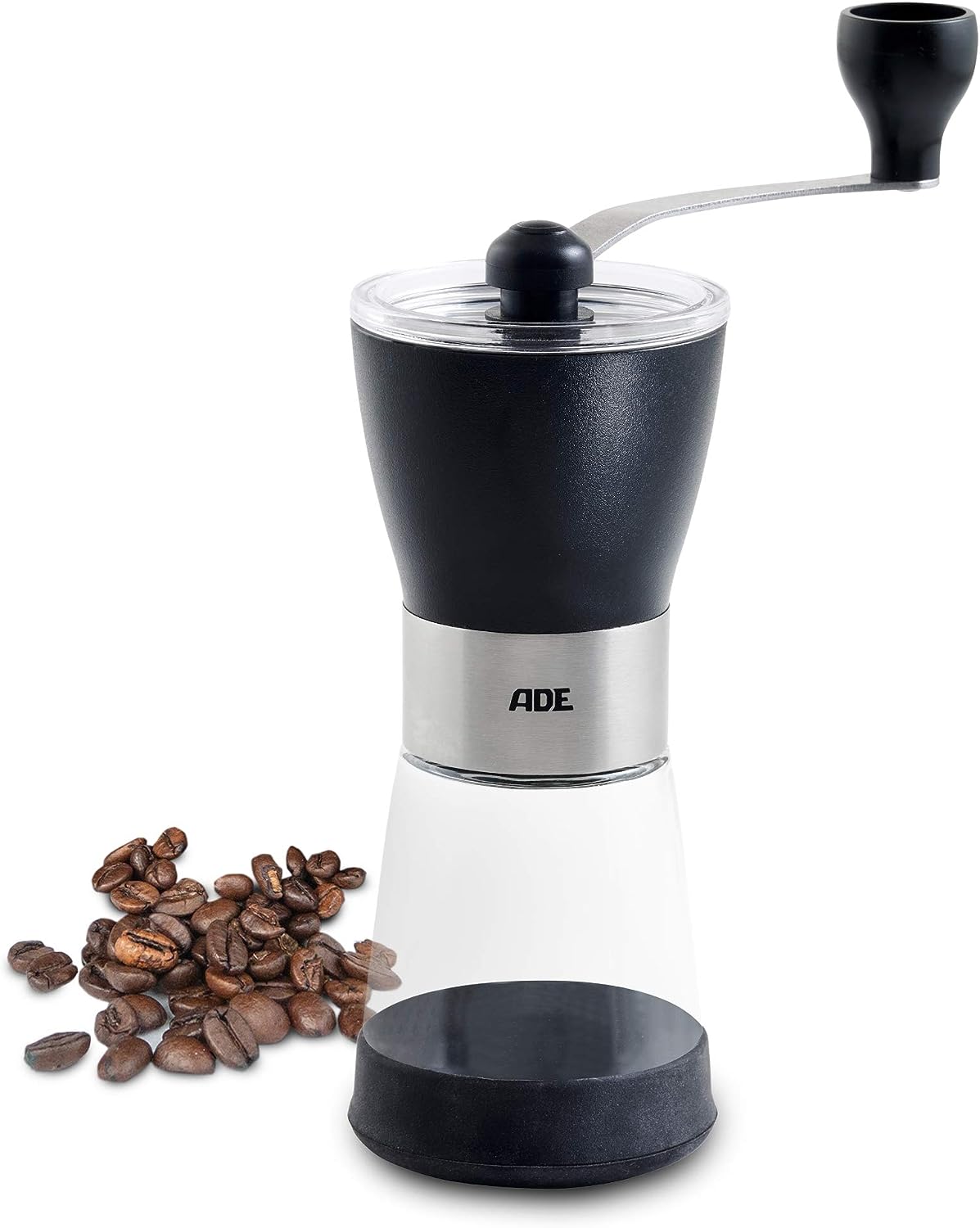 ADE Manual Coffee Grinder with Conical Ceramic Grinder | Continuous Grinding Level | for 65 g Coffee Powder