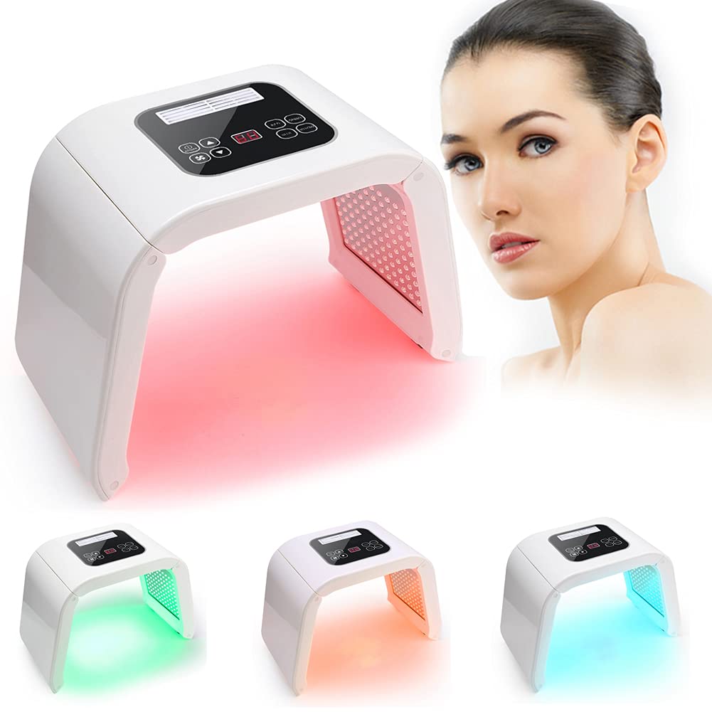 Brrnoo 4 Colours LED Mask Skin Care Machine Portable Photon Wrinkle Removal Anti Ageing Skin Rejuvenation Face Care Beauty Treatment Machine Face Body Care Tools (eu), ‎eu