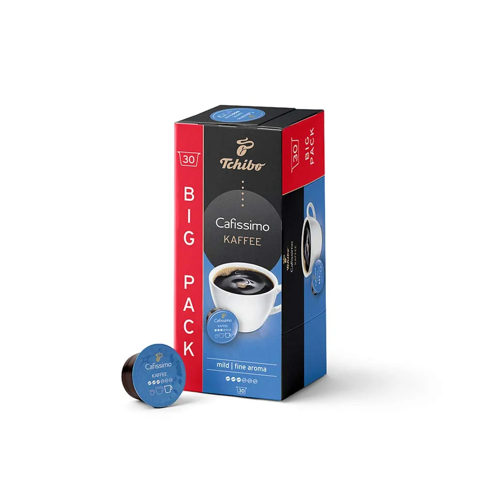 Tchibo Cafissimo Vorratsbox Kaffee Filterkaffee mild Kaffeekapseln, 30 Stück (Kaffee, mild mit sanften Röstaromen), nachhaltig & fair gehandelt