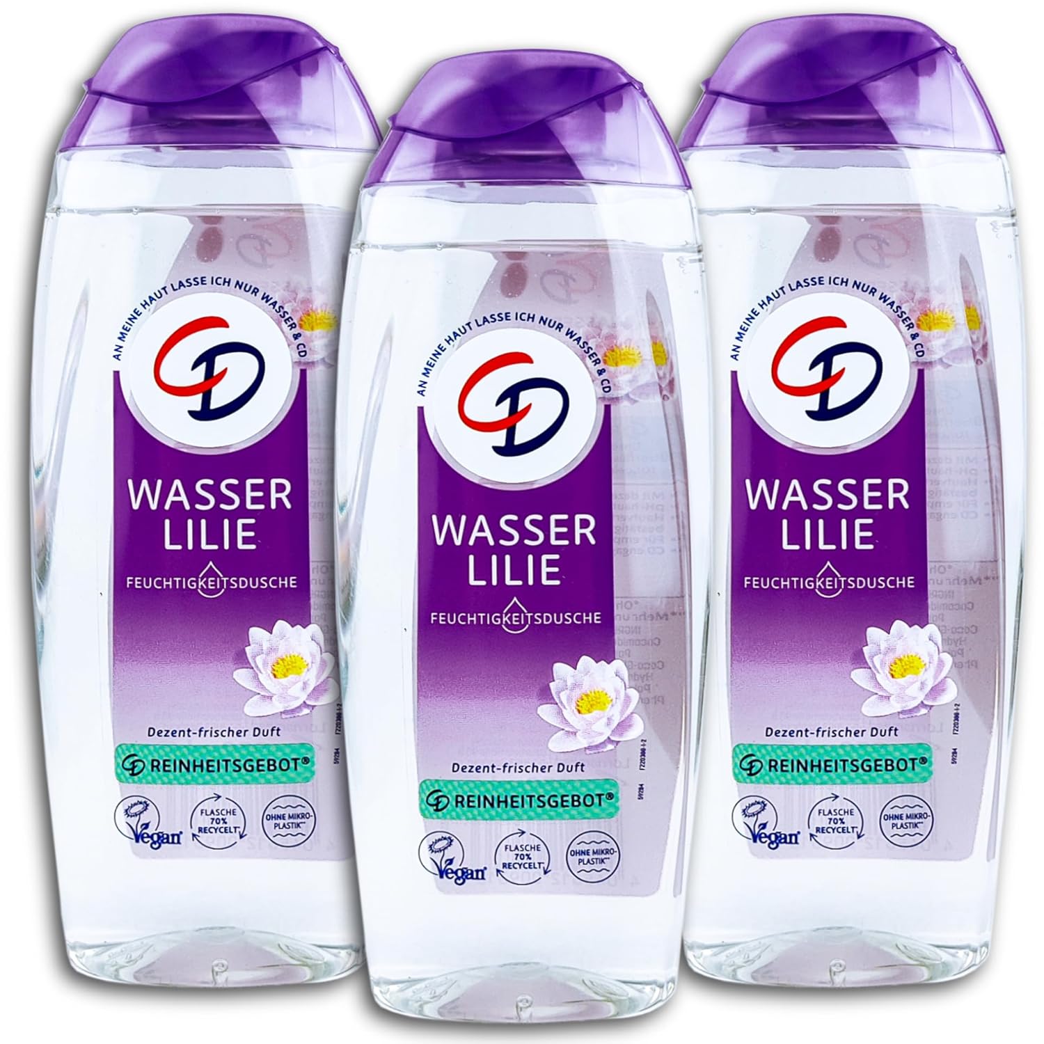 CD Moisturizing Shower Water Lily Shower Gel 3 x 250 ml Pack of 3