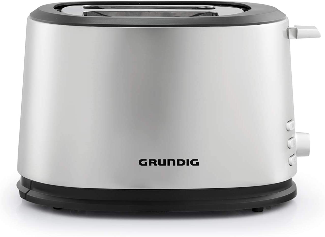 Grundig TA 5620 Stainless Steel Toaster with Bun – Black