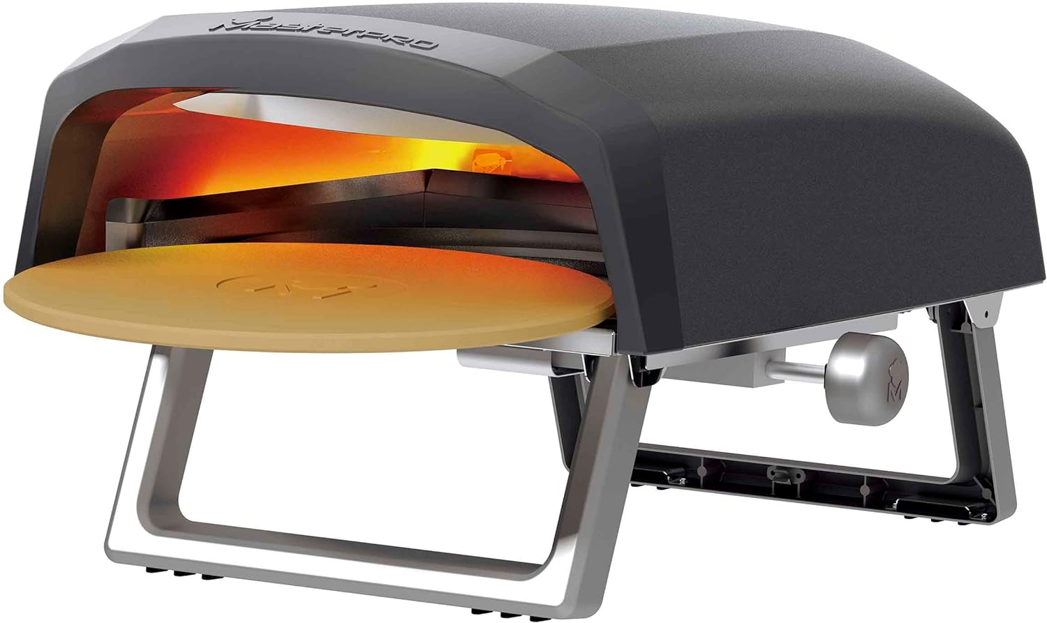 MasterPRO Napoli Gas Pizza Oven with Rotating Function for Even Heat Distribution - Power up to 500 °C - Pizza in 60 Seconds - Carry Bag and Stone Tray Included