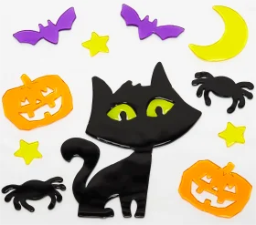 Decorate & set up gel stickers, Halloween multi-sheet, colorful, 1 piece