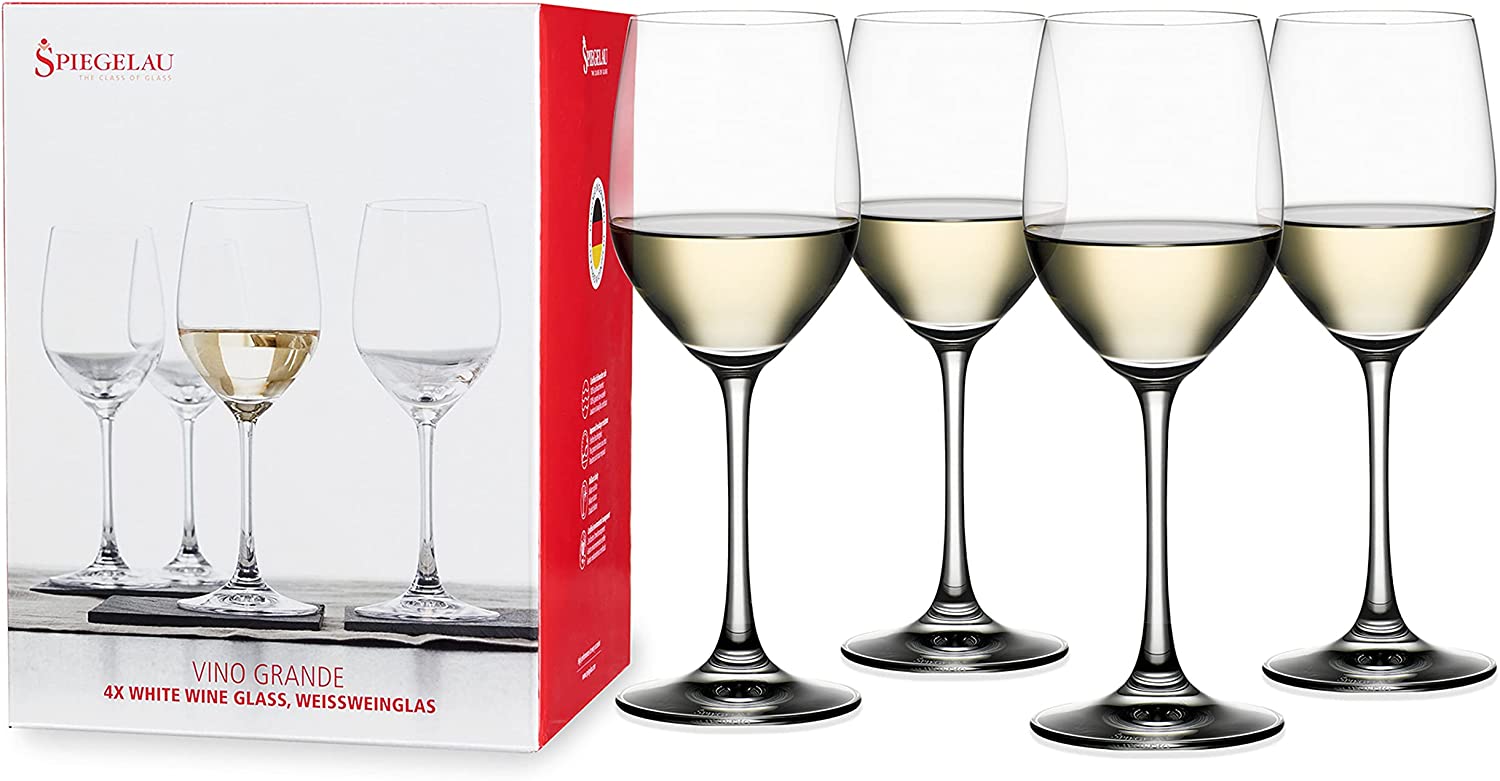 Spiegelau & Nachtmann, Vino Grande 4510272 White Wine Glasses Set of 4 Crystal Glass 340 ml