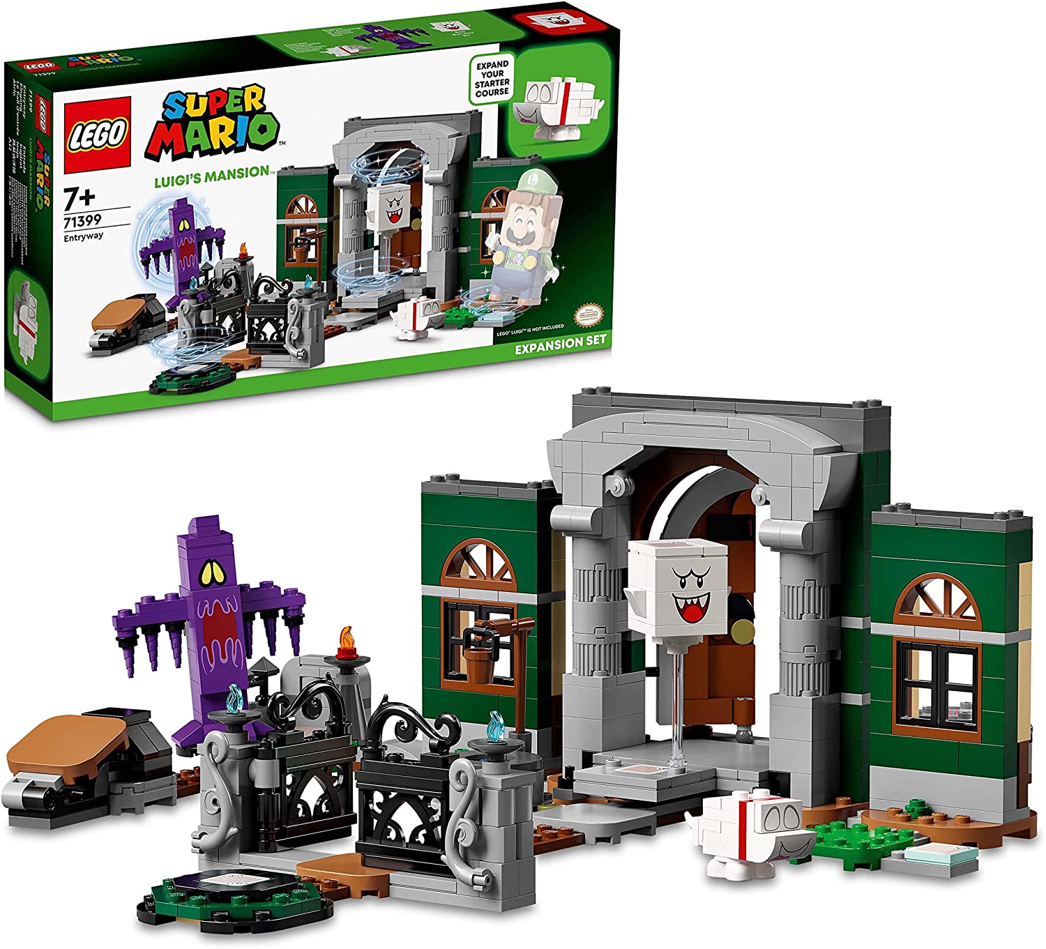LEGO 71399 Super Mario Luigi‘s Mansion: Eingang – Erweiterungsset, Spielzeu