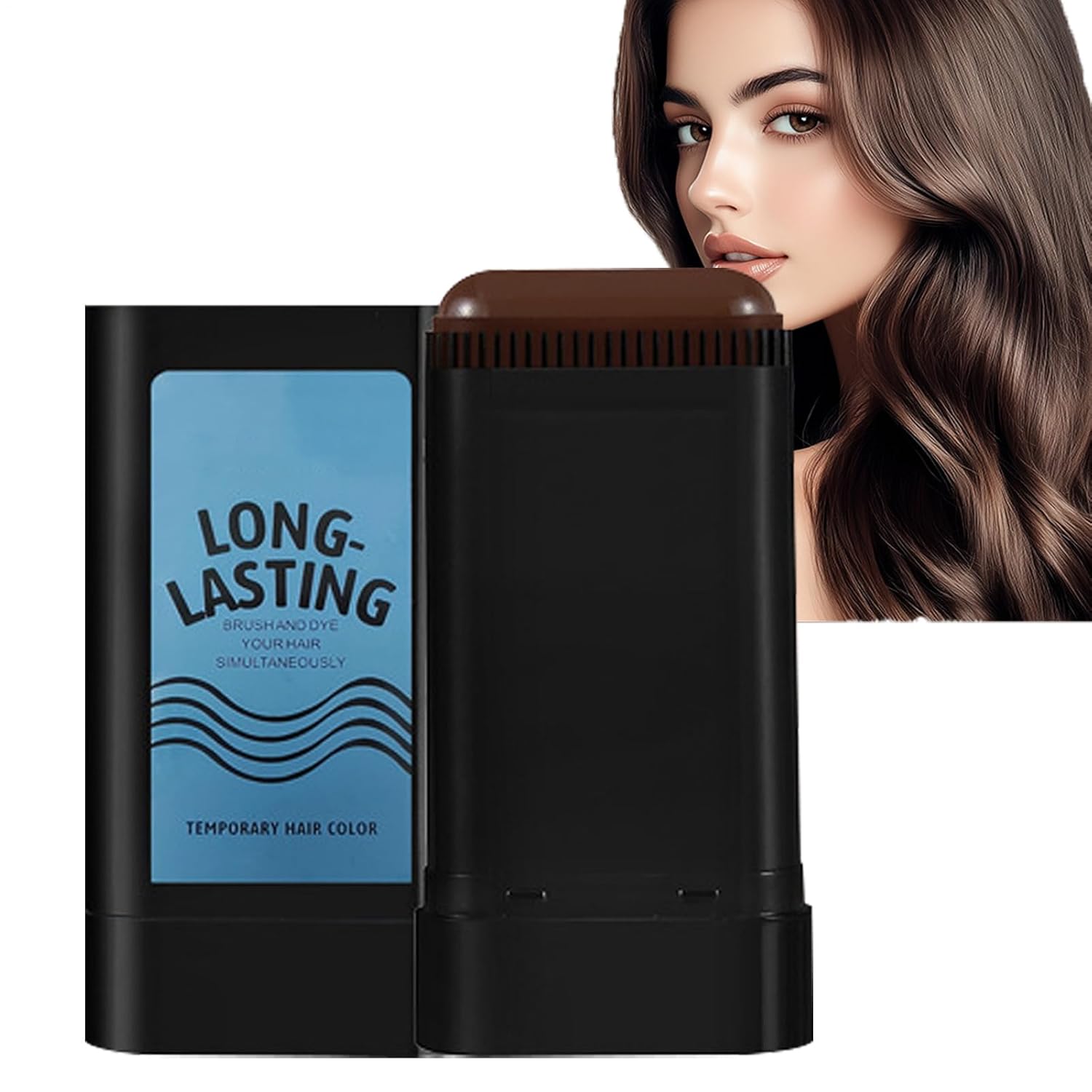Easy to Reach Hair Color Pencil, Hair Dye Comb, Gray Hair Dye Stick 20g in the Bags and Cosmetic Cases to Get C Sticks