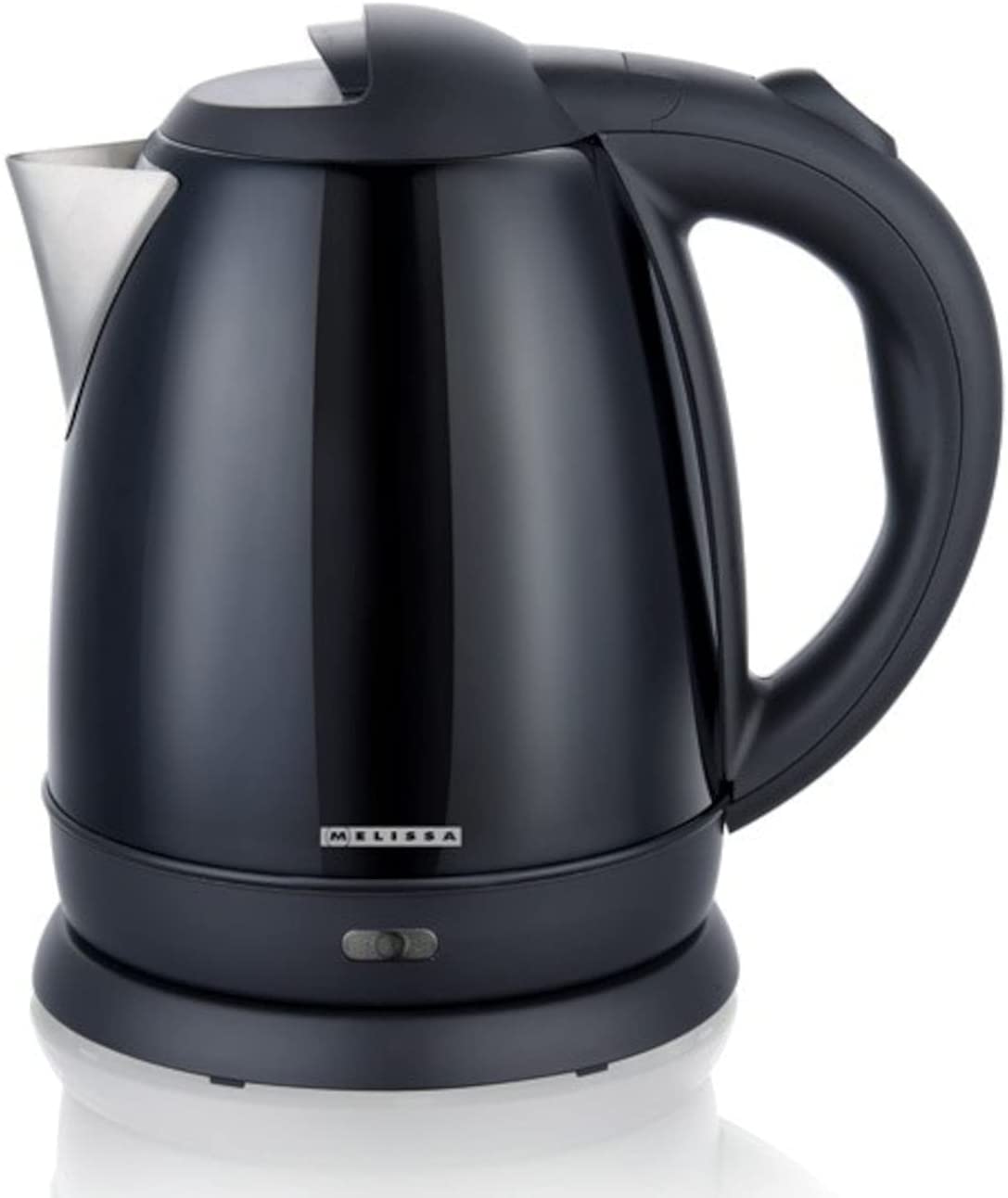 Melissa 1.2 litre cordless kettle with concealed heating element made of stainless steel - painted (black)