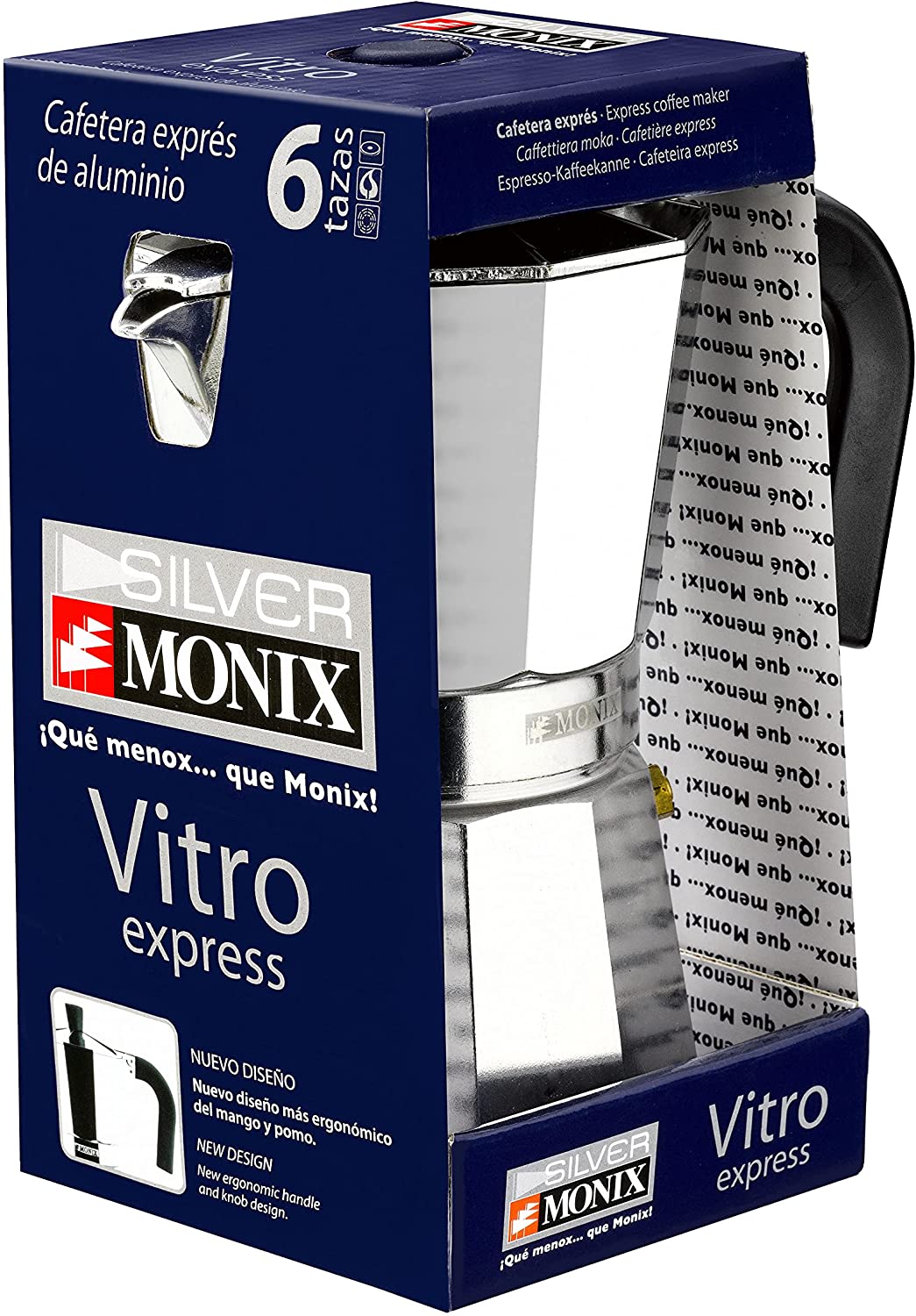 Monix 3935008 Aluminium 9-Cup Moka Pot