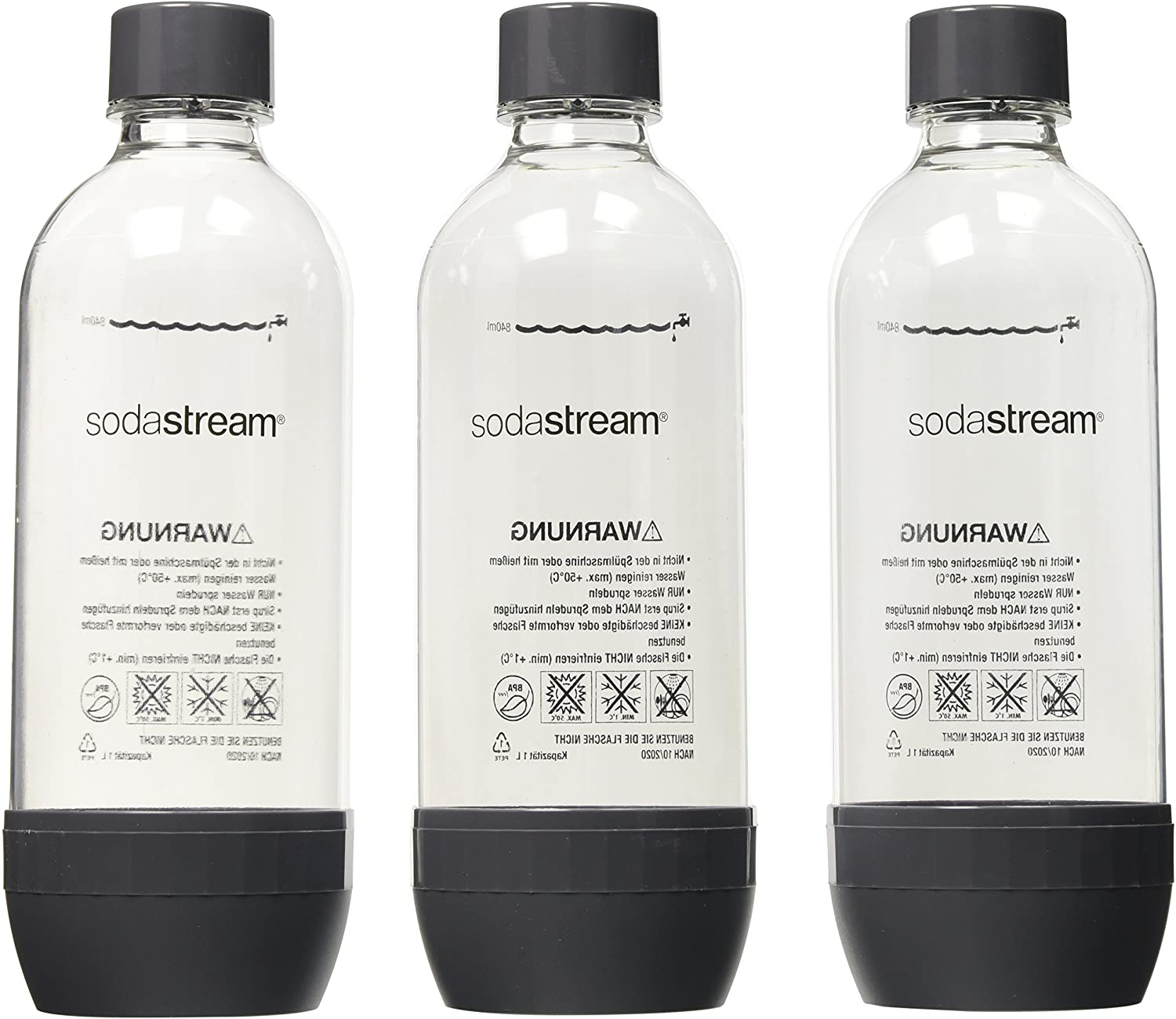 SodaStream 3 x 1 Litre PET (Polyethylene terephthalate)