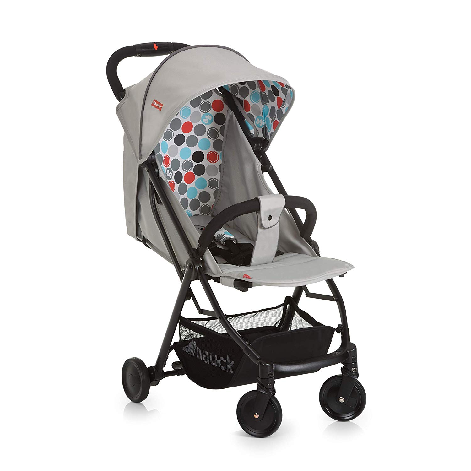 Fisher-Price Rio Plus Travel Buggy with Reclining Position and Sun Canopy Folds Small with One Hand Grey