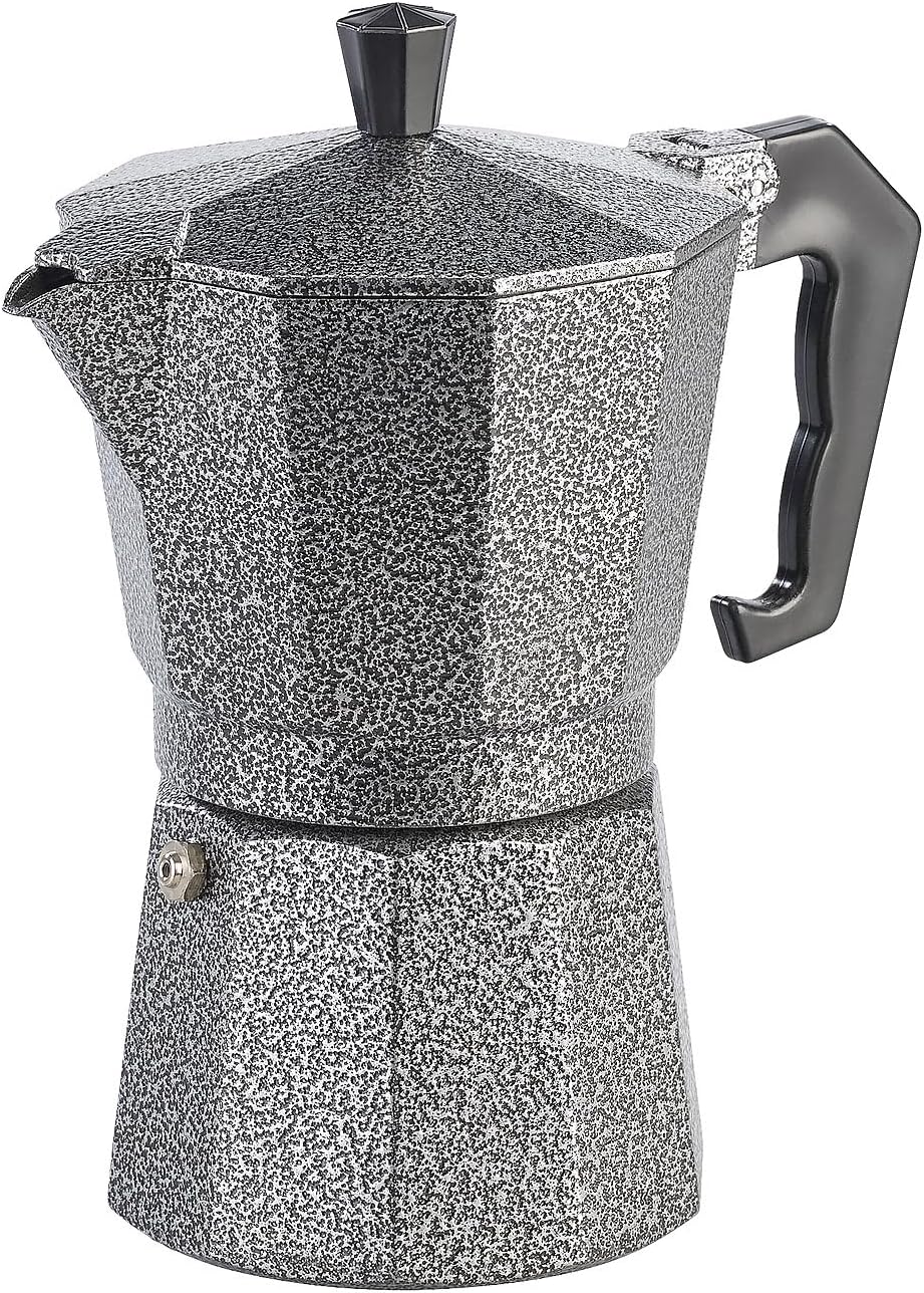 Cucina di Modena Espresso Maker for Stoves: Hammered Espresso Maker for 6 Cups, 300 ml (Espresso Jugs, Mocha Cooker, Kettle)