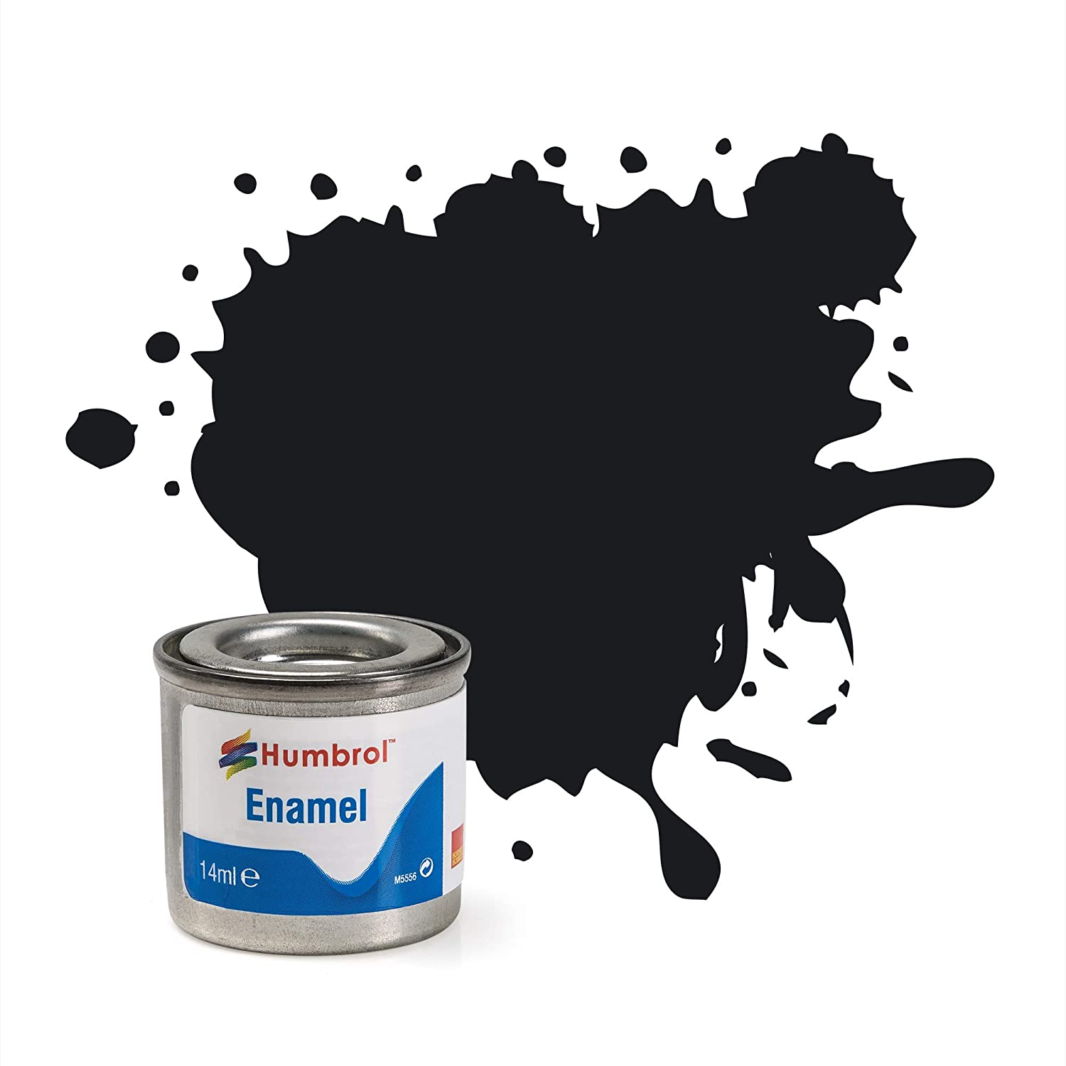 Humbrol 14ml No. 1 Tinlet Enamel Paint 21 (Black Gloss)