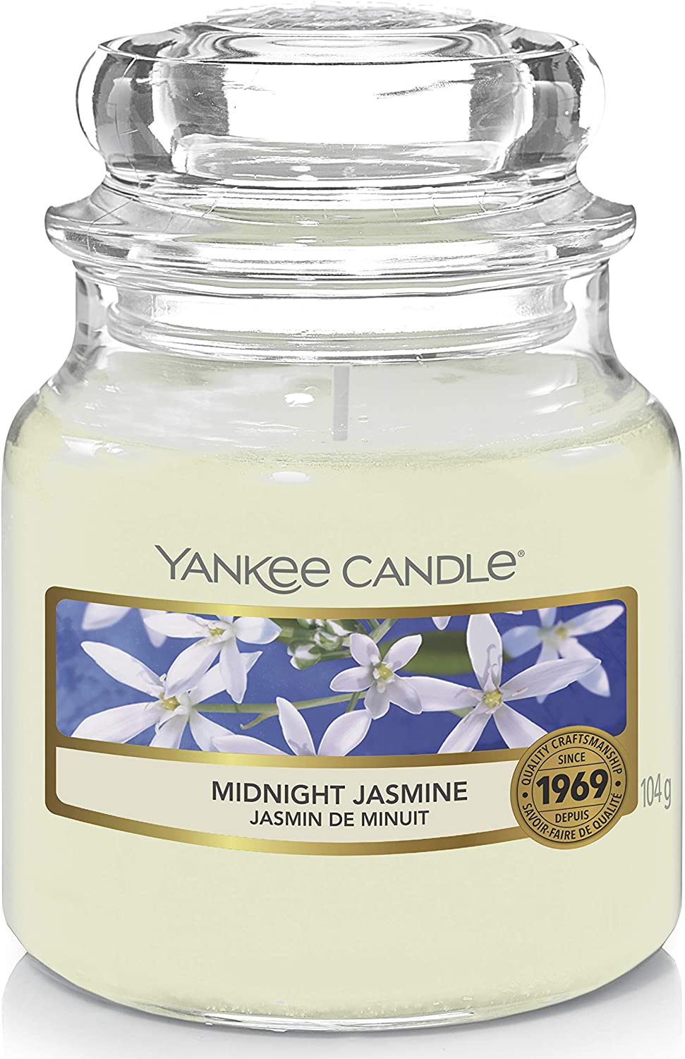 Yankee Candle Scented Midnight Jasmine Candle, Small, White