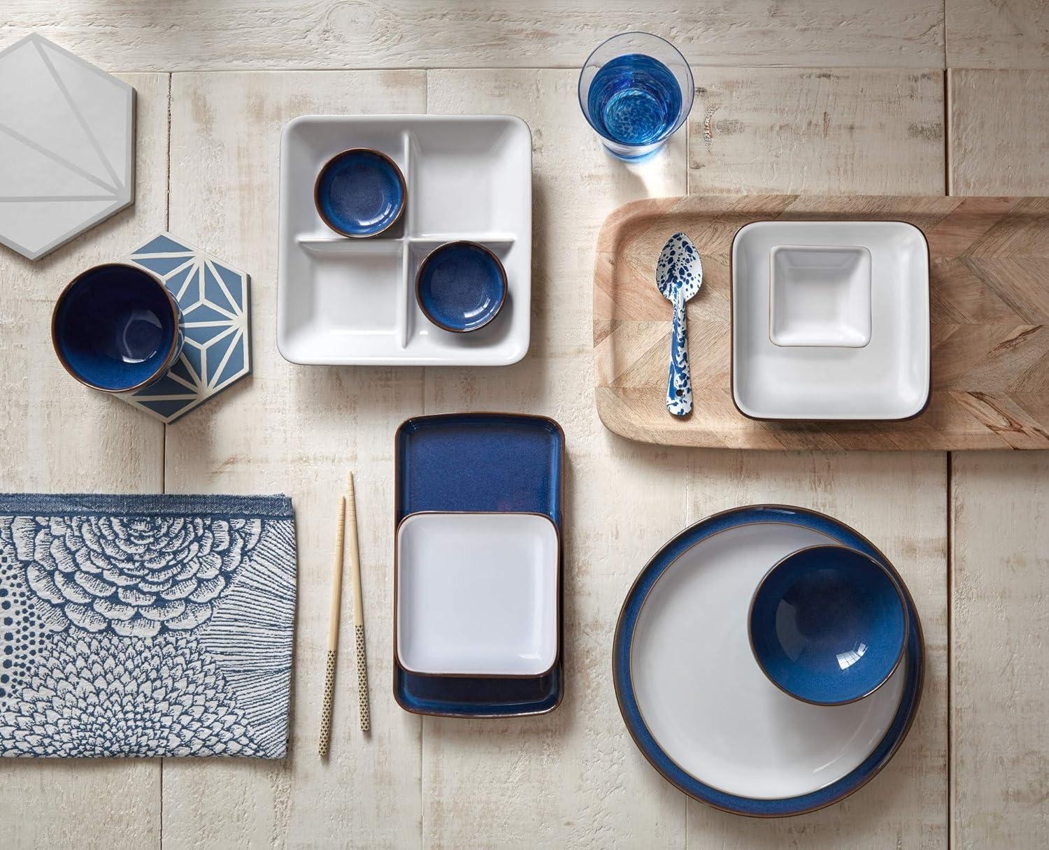 Denby Azure Stoneware Light Grey 4 Bowls