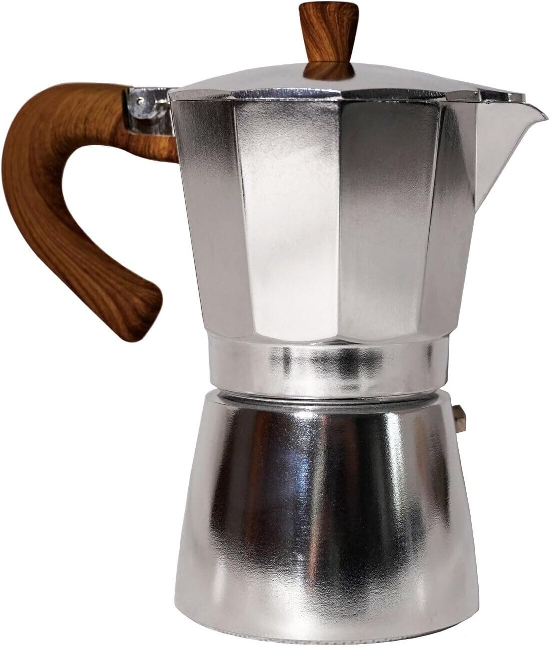 Karlspace Premium Espresso Maker Coffee Aluminum for 6 Cups - In Various Colors - Hot Top, Espresso Maker, Italian Coffee, Moka Jug Coffee Maker Aluminum (Metal)