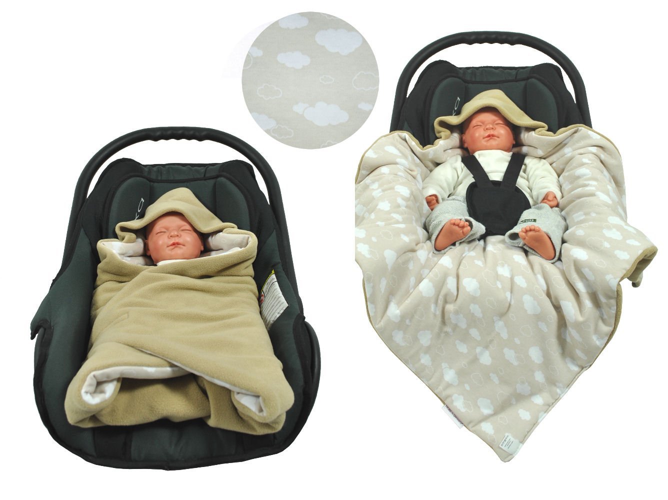 Hobea-Germany Swaddling Blanket for Baby Seat Footmuff in Various Colours