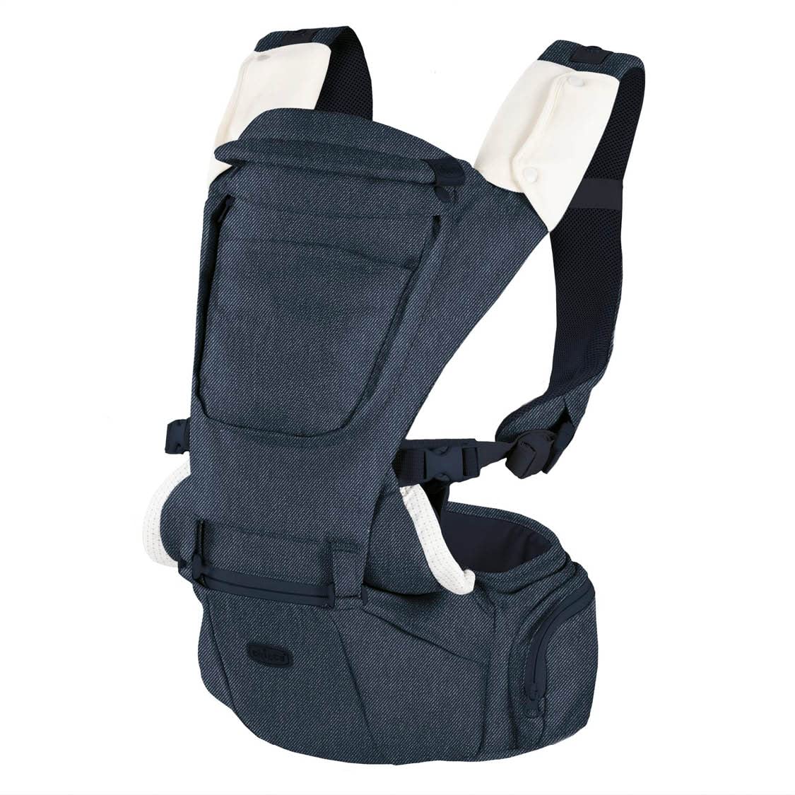 Chicco Hip Seat Ergonomic Baby Carrier for 0 Months to 15 kg, Multifunctional 3 in 1 Carrier and Hip Seat, with Padded Shoulder Straps and Hood, 8 Positions