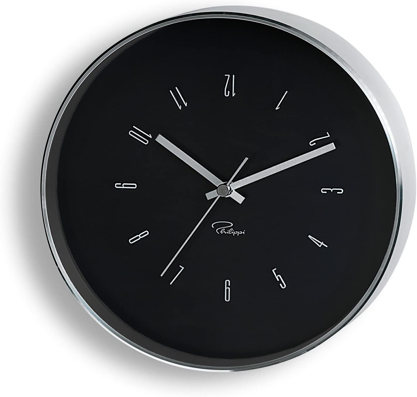 Philippi Tempus Bl1 Aluminium Wall Clock, Clock With Creeping Seconds