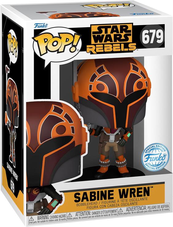 Funko Pop! Star Wars: Rebels - Sabine - (Metallic) - Amazon Exclusive - Vinyl Collectible Figure - Gift Idea - Official Merchandise - Toys For Children and Adults - TV Fans
