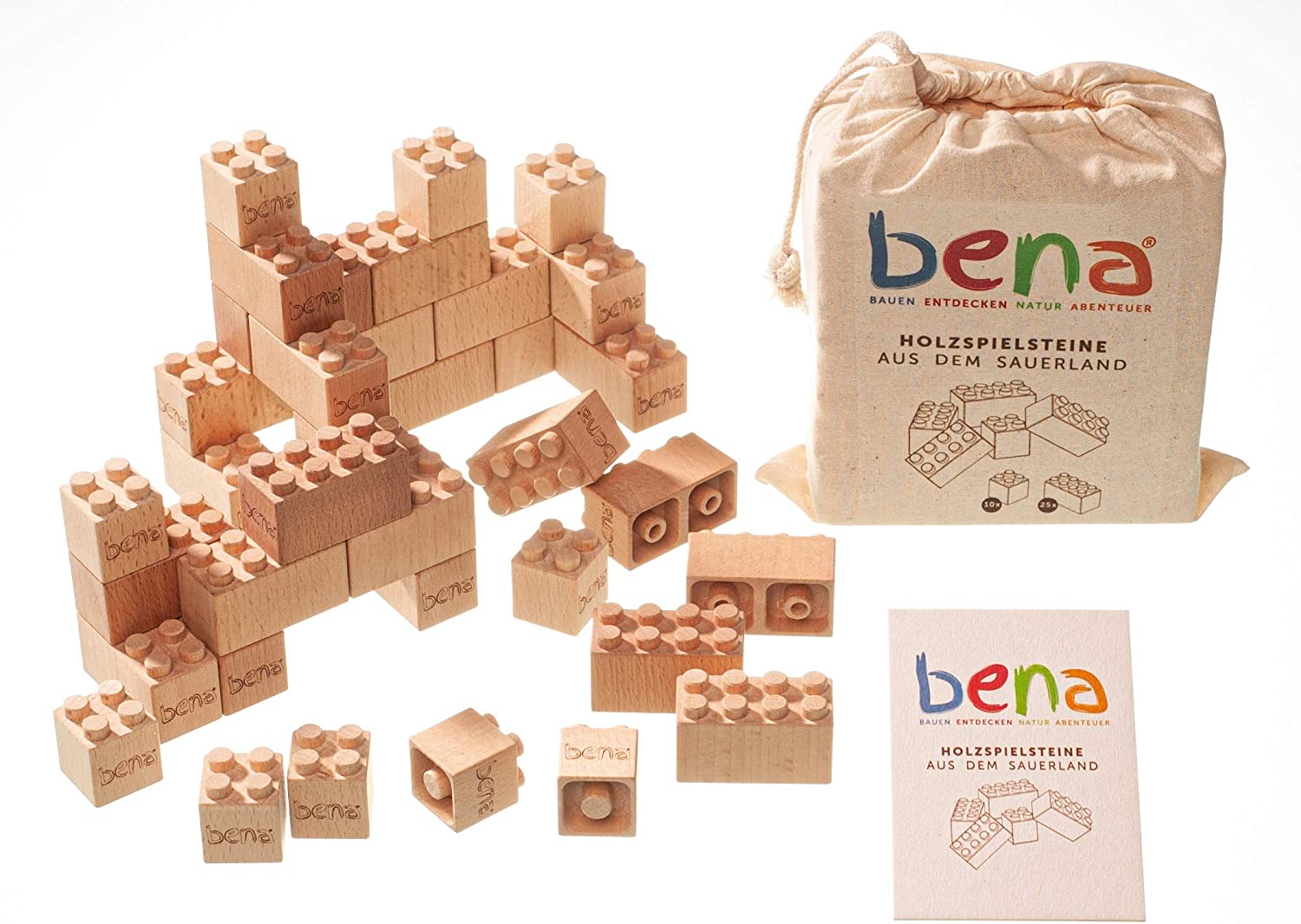 Bena Wooden Tiles 35 Piece Set