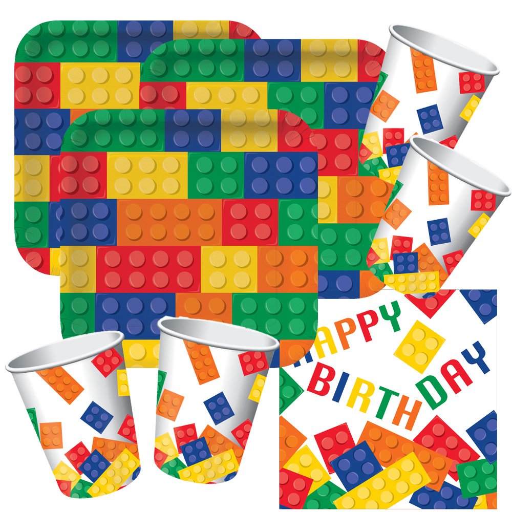 48 Piece Party Set Happy Birthday Plates Cups Serviettes For 16 Childrens 