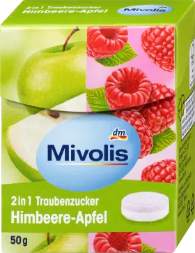 Mivolis Dextrose 2in1, raspberry-apple, 50 g