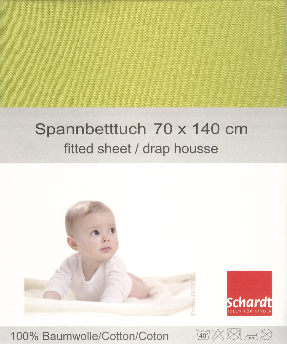 Schardt 13 850 101 Jersey Fitted Sheet, Green