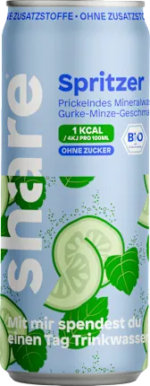 Soft drink, splash of cucumber-mint, 330 ml